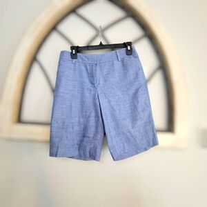 *NWT* Talbots Perfect Short 9 1/2" Chambray 100% Cotton Sz 4P